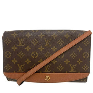 LOUIS VUITTON Bordeaux Red Monogram Shoulder Bag Crossbody Brown